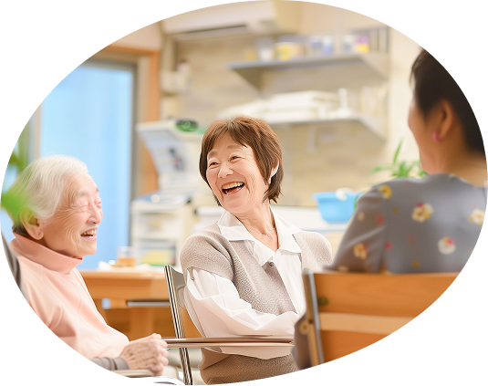 談笑しながら過ごす利用者のイメージ