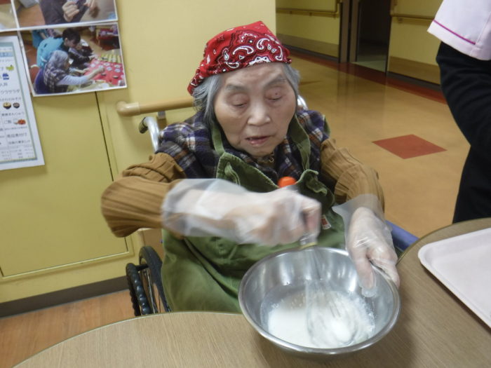 特養　行事　おやつ　クッキング　きんつば