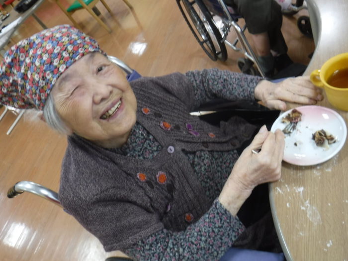 特養　行事　おやつ　クッキング　きんつば