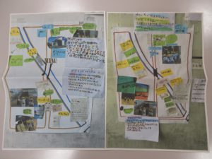 アーバンケア御厨　意岐部小学校　校区探検　地図作りに書いて頂きました。
